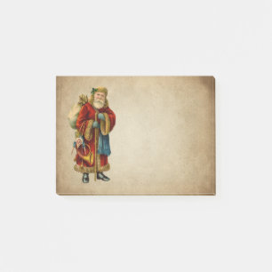 Vintage Noël Vieux Monde Père Noël Post-it Non