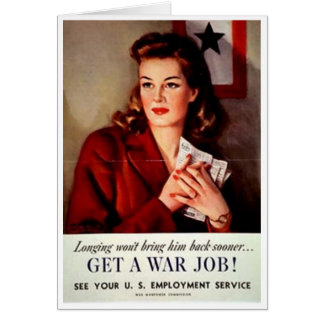 Vintage Obtenir un emploi de guerre Poster féminin