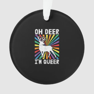 Vintage Oh Deer Je Suis Queer Fierté LGBT Gay Lesb