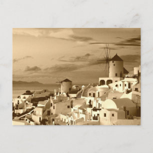 Vintage Oia Santorini Grèce Tourisme Carte postale