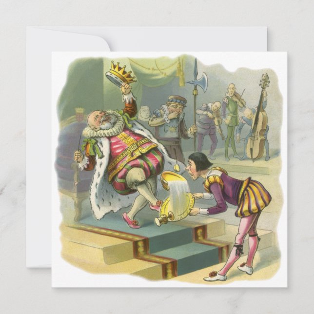 Vintage Old King Cole Nursery Rhyme Invitation (Devant)