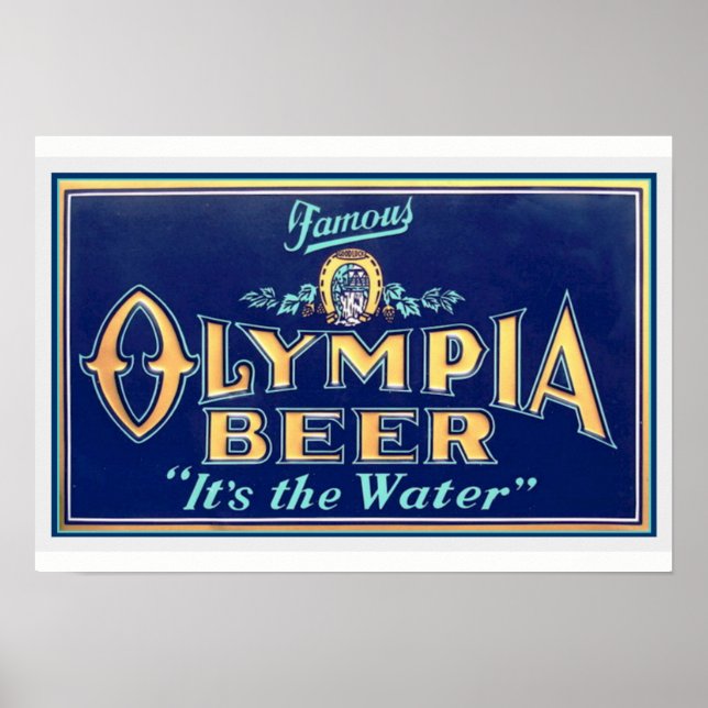 Vintage Olympia Beer Poster 13 x 19 (Devant)