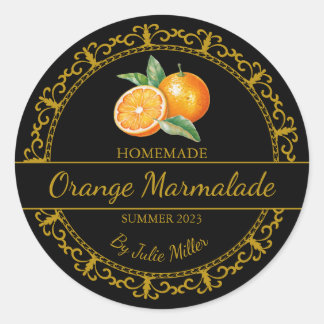 Vintage or maison Orange Marmalade noir Étiquette