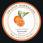 Vintage Orange Marmalade jar Canning étiquette<br><div class="desc">Aquarelle personnalisée peinte à la main de style vintage étiquette de confiture orange. Parfait pour la mise en conserve à domicile et les cadeaux. Remplir vos informations sur le étiquette et profiter.</div>