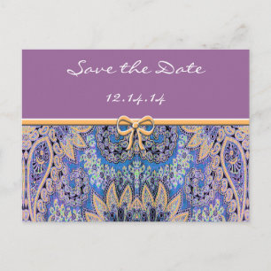 Vintage Paisley Faire-Part de Mariage à l'avance