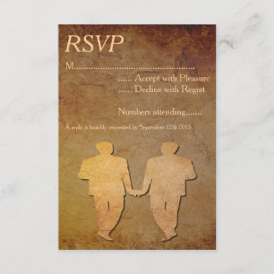Vintage Papier superposition Gay Mariage RSVP