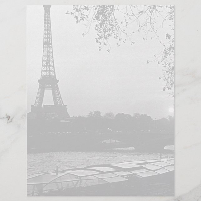 Vintage Paris Tour Eiffel coucher de soleil (Devant)