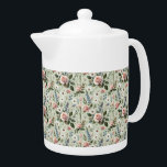 Vintage Pastel Floral Motif botanique<br><div class="desc">Ce motif floral vintage capture la beauté intemporelle de l'illustration botanique avec une touche douce et romantique. Avec de délicats roses roux, des marguerites blanches, des sprigs lavande et des fleurs sauvages bleus, la composition est dressée contre un arrière - plan vert doux apaisant qui renforce le charme naturel de...</div>