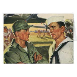Vintage Patriotic Heroes, Military Men in Uniform