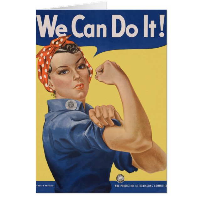 Vintage Patriotique Rosie le Riveter, Nous pouvons (Devant)
