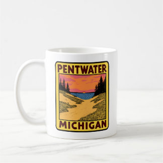Vintage Pentwater Michigan Coffee Mug