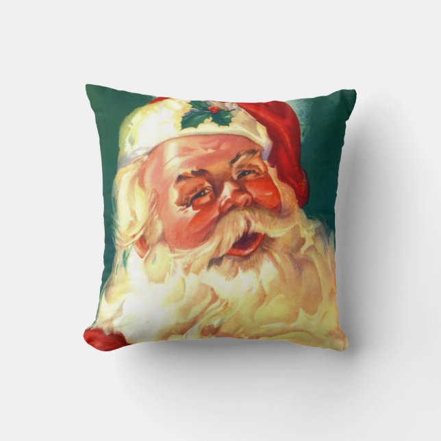 Vintage Père Noël Coussin de Noël (Recto)