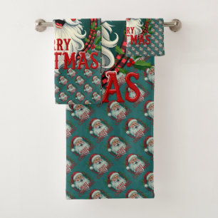 Vintage Père Noël Joyeux Noël Illustration Patten