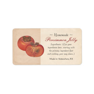 Vintage Persimmon Étiquette
