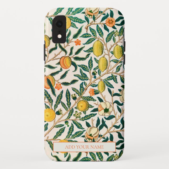 VINTAGE PERSONNALISABLE WILLIAM MORRIS COQUE IPHON (Dos)
