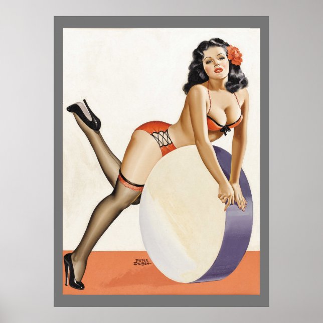 Vintage Pin up girl affiche (Devant)