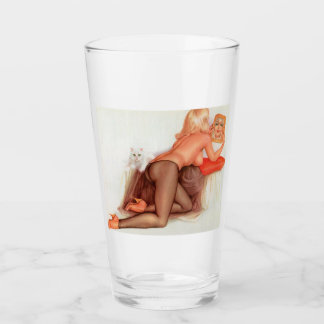 Vintage Pin Up Girl Retro Pint Verre