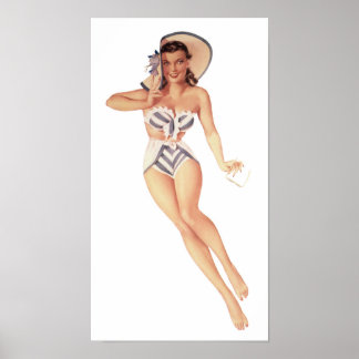 Vintage pin up poster