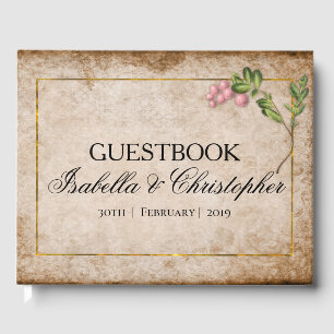 Vintage Pink Berries Mariage Livre d'or