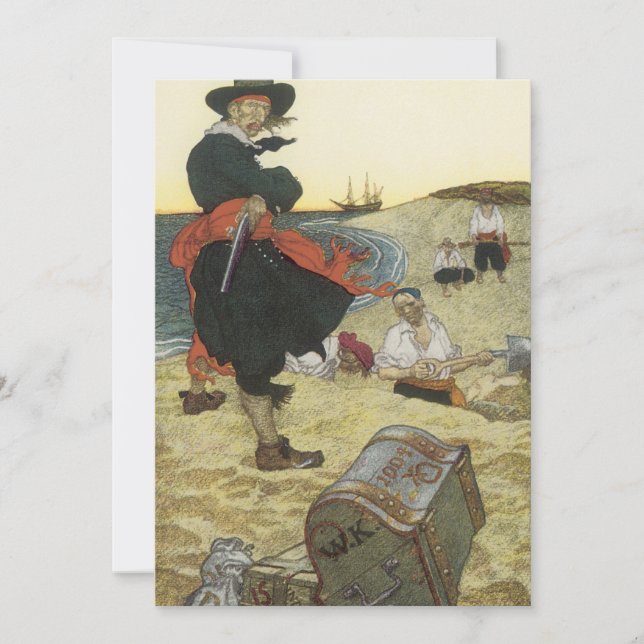 Vintage Pirates, William Kidd Burning Treasure (Devant)