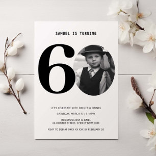 Vintage Plaid 60e anniversaire Invitation photo