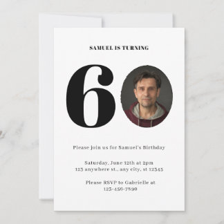 Vintage Plaid 60e anniversaire Invitation photo