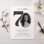 Vintage Plaid 70th Birthday Photo Invitation<br><div class="desc">Cette invitation vintage à la fête du 70e anniversaire est parfaite pour planifier un voyage d'anniversaire sur la voie de la mémoire. Remplacez la photo par une de vos propres photos d'enfance et customisez le texte à votre goût. Pour les autres âges, veuillez consulter notre collection . Le dos de...</div>