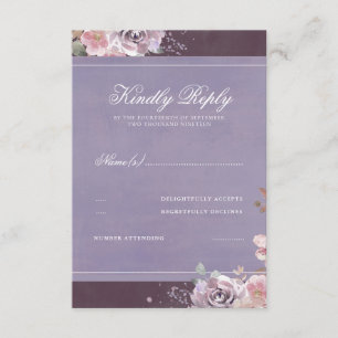 Vintage Plum Lilac et mariage Mauve RSVP
