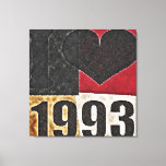 Vintage Pop Art - I heart 1993 - Toile enveloppée<br><div class="desc">Vintage Pop Art - I heart 1993</div>
