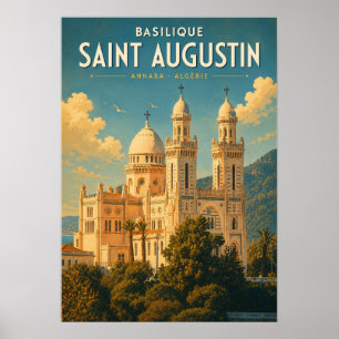 Vintage poster Basilique Saint Augustin - Annaba