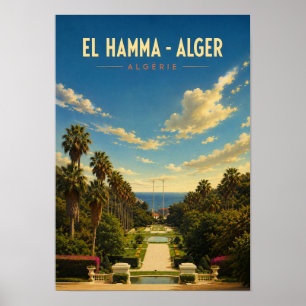 Vintage Poster Jardin d'Essais El Hamma - Alger
