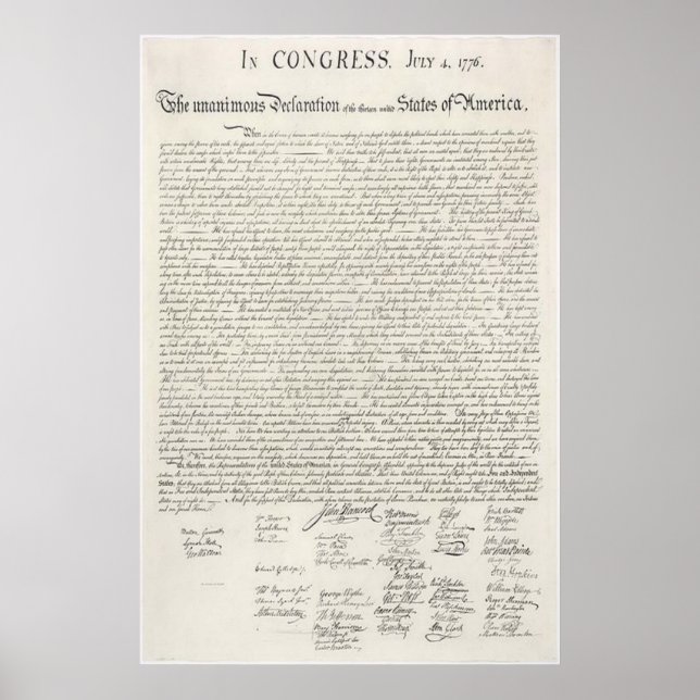 VINTAGE POSTERS - DECLARATION OF INDEPENDENCE GIFT (Devant)