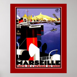 Vintage Posters Travel Marseille France Large Size