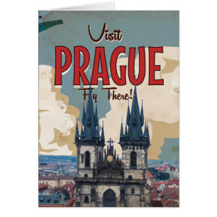 Vintage Prague, République Tchèque Affiche de voya