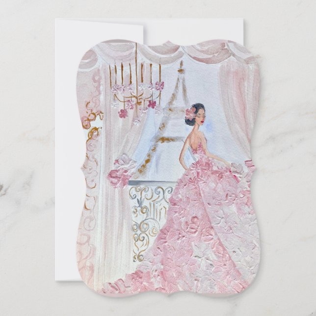 Vintage Princesse Fleur Bella Rose 1 carte (Devant)