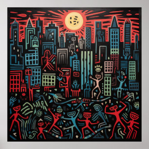 Vintage Print, Mad City Poster Paper (Matte)