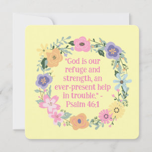 Vintage Printemps Floral Wreath Religion Blank