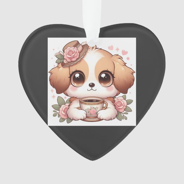 Vintage Puppy with Tea (devant)