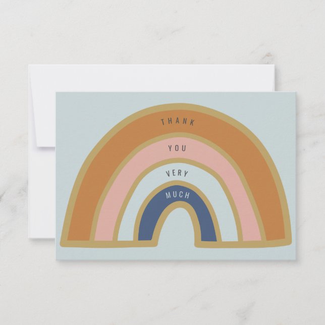 Vintage Rainbow Merci Cartes (Devant)
