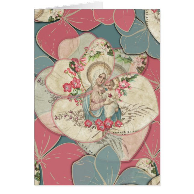 Vintage Religious Blessed Virgin Mary Baby Jesus (Devant)