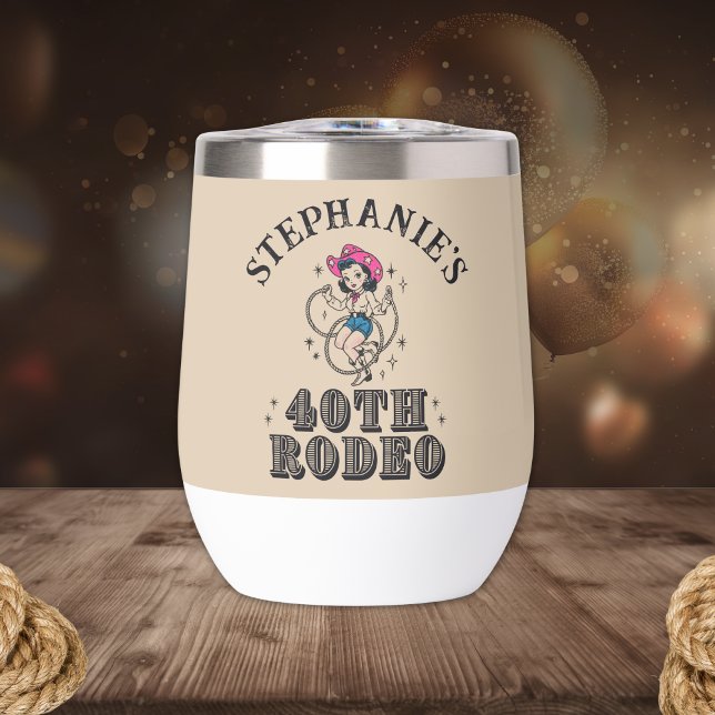 Vintage Retro Cowgirl 40e fête d'anniversaire (Créateur téléchargé)