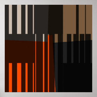 Vintage Retro Grandes Couleurs Poster Motif d'art