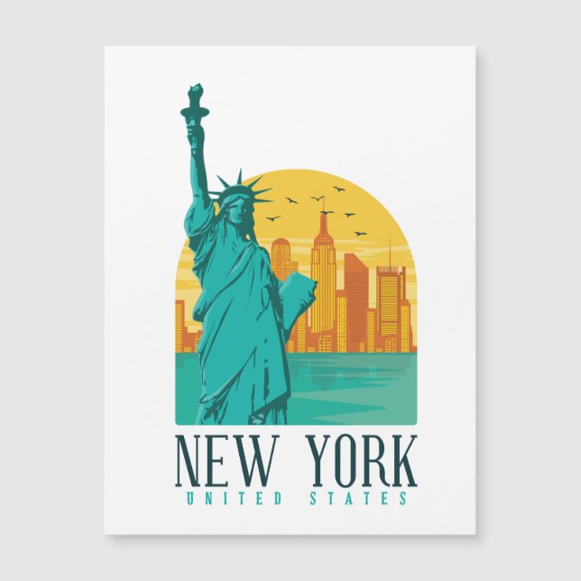 Vintage Retro New York Skyline  (Devant)