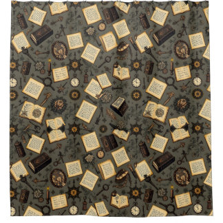 Vintage rideau de douche Academia