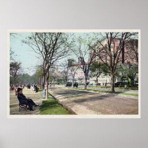 Vintage Riverside Dr New York City, affiche de NY