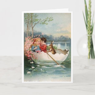 Vintage roman de Pâques ! Carte de Pâques victorie