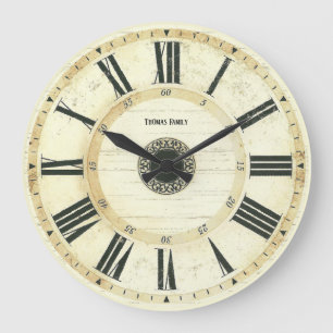 Vintage Roman Numérique Horloge Rustique