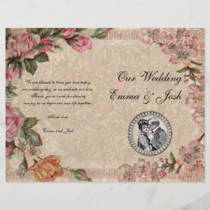 Vintage Romance Couple Antique Rose Mariage