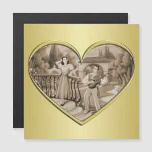 Vintage Romance couple, homme et femme, or