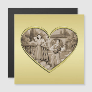 Vintage Romance couple, homme et femme, or
